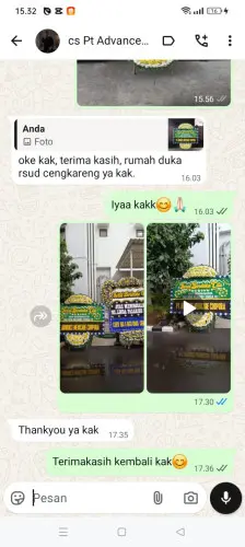 Testimonial Papan Bunga Pernikahan rumah duka carolus